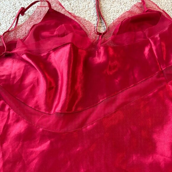 Victoria’s Secret Very Sexy Red Slip Dress M Y2K Lingerie Glam Valentines Sexy - Picture 9 of 12